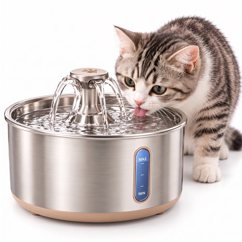 Purrhaven AquaFlow Stainless Steel Cat Water Fountain