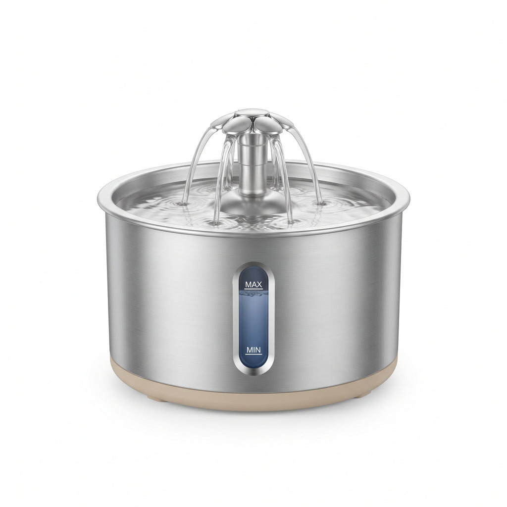 Purrhaven AquaFlow Stainless Steel Cat Water Fountain