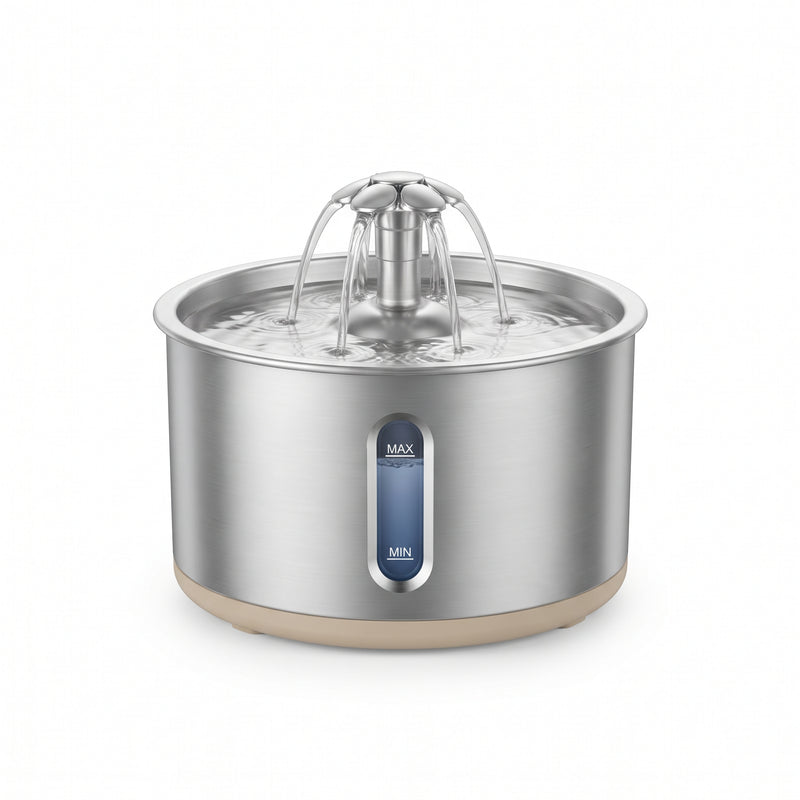 Purrhaven AquaFlow Stainless Steel Cat Water Fountain