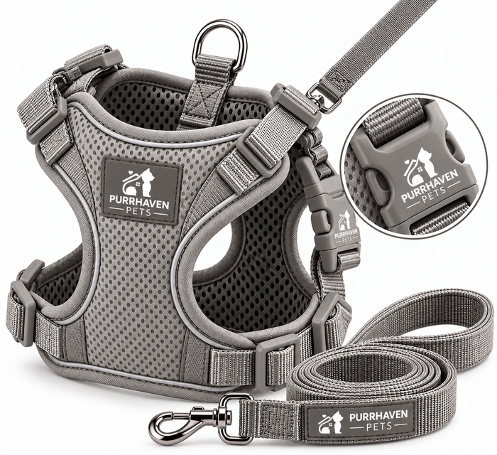 Purrhaven TrailPaws Adjustable Cat Harness & Leash Set
