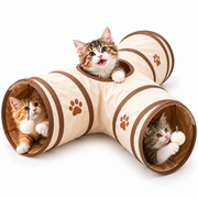 Purrhaven Hide & Dash 3-Way Cat Play Tunnel