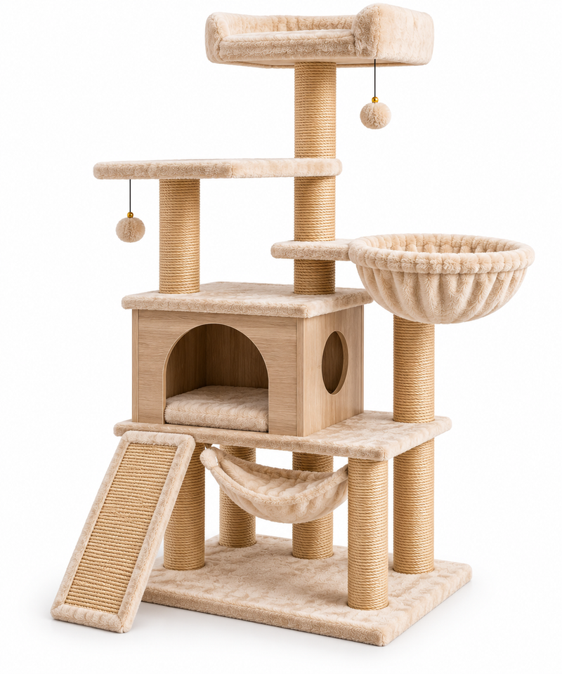 Purrhaven Climb & Rest Multi-Level Cat Tree Tower
