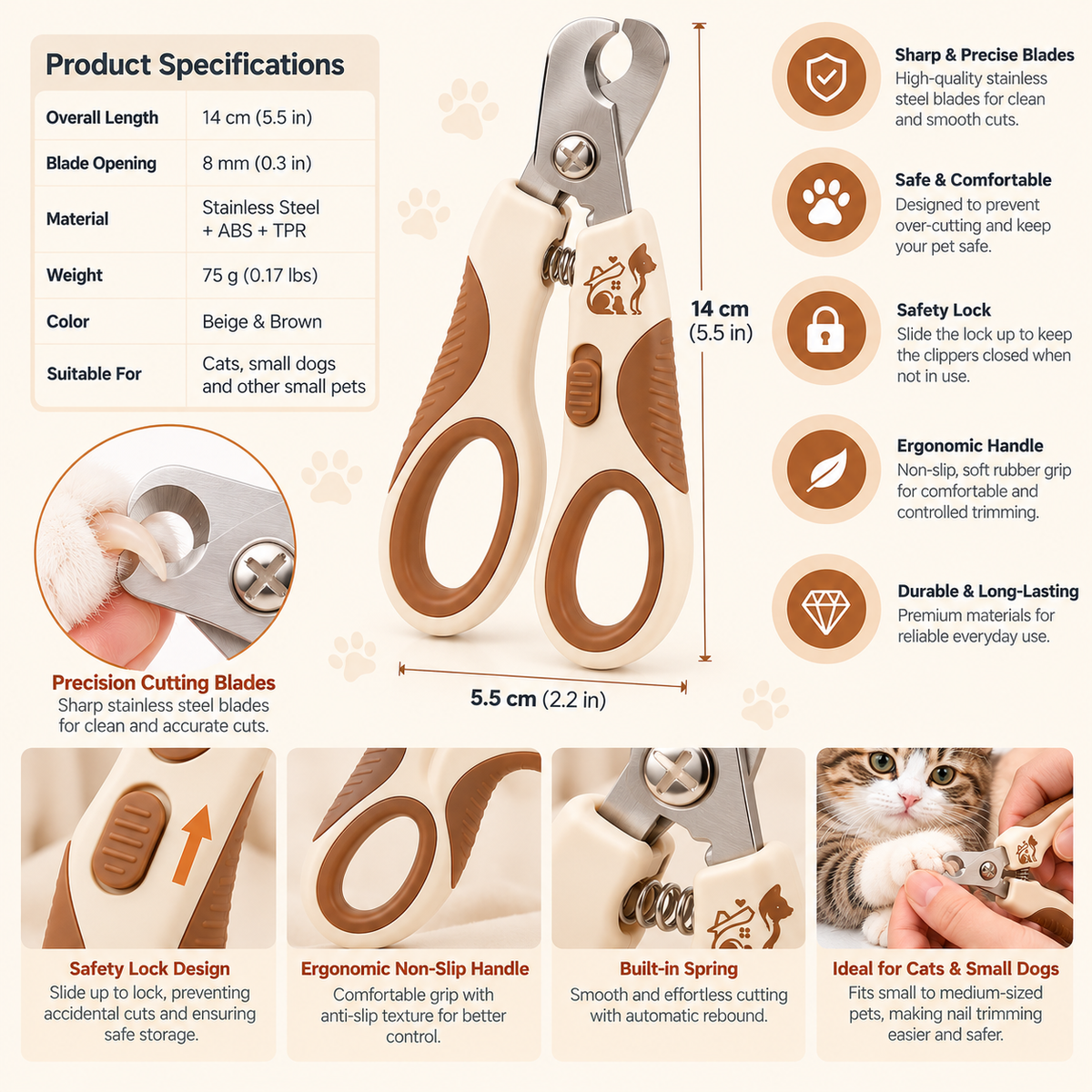 Purrhaven ClawCare Precision Cat Nail Clipper